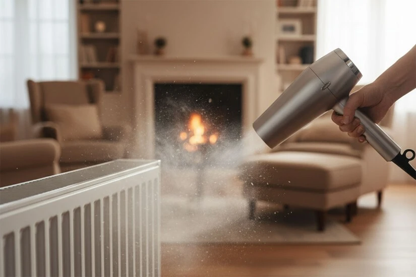 Heizkörper: Ein Trick mit dem Föhn, den jeder diesen Herbst kennen sollte